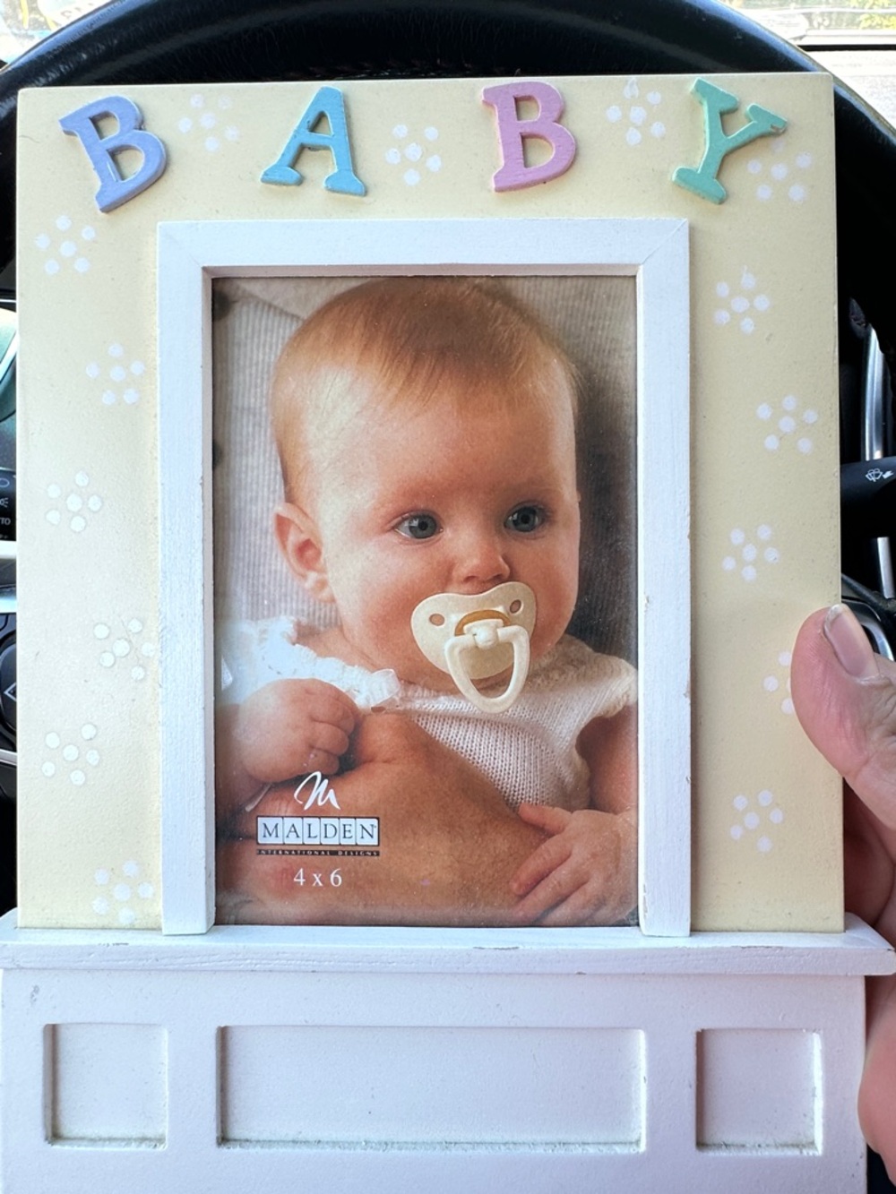 Malden Baby Frame in Pastel Blue, Pink, Purple, Green and Cream